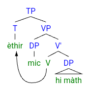 Tree diagram for "èthir mic hi màth"